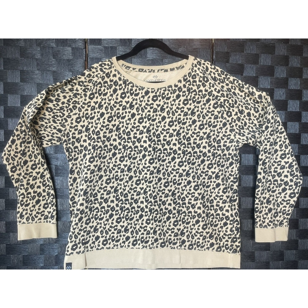 CENTS OF STYLE Animal Print Cheetah Leopard Sweatshirt 2XL
